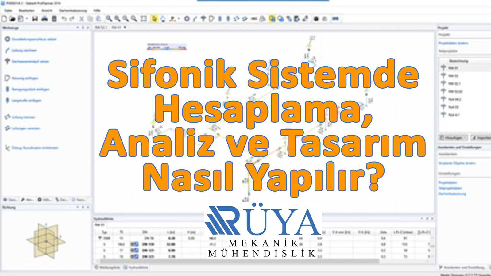Sifonik Sistem Projelendirme Geberit ProPlanner ile Hesaplama ve Analiz